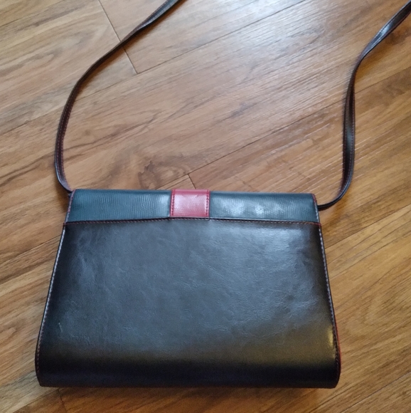 Faux leather multicolored crossbody bag - Picture 3 of 7